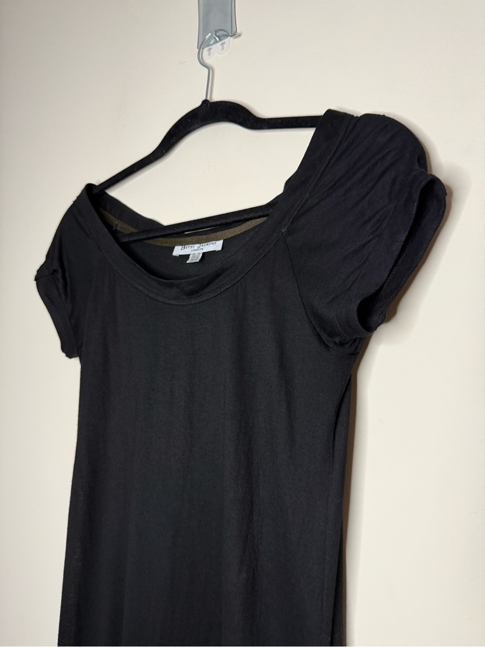 BETTY JACKSON LONDON Whimsigoth Contemporary 20s Flapper Swing Black Midi Dress - Picture 2 of 9
